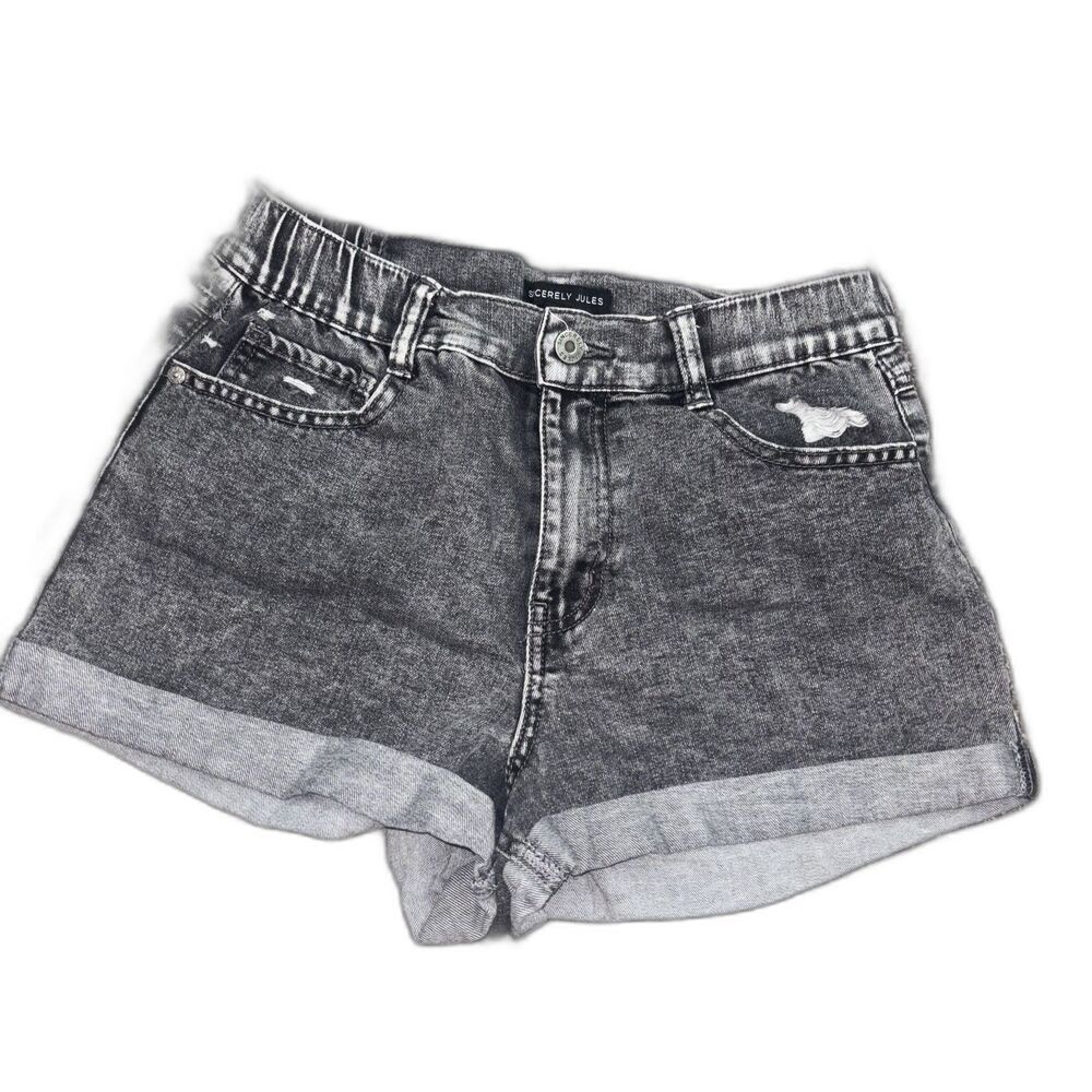 Sincerely Jules Washed Out Gray Denim Shorts Size 5/27